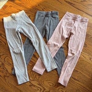 Bundle of Old Navy Ribbed High-Waist Leggings in Pink and Gray